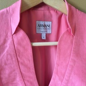ARMANI COLLEZIONI Silk Linen Blend Blazer